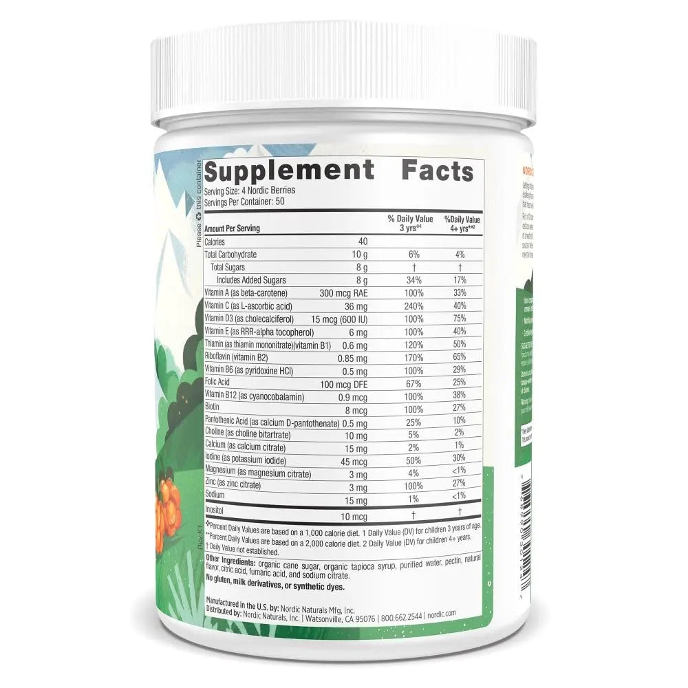 Nordic Naturals Nordic Berries, Citrus - 200 Gummy Berries - Great-Tasting Multivitamin for Ages 2+ - Growth, Development Nordic NaturalsAu supplements