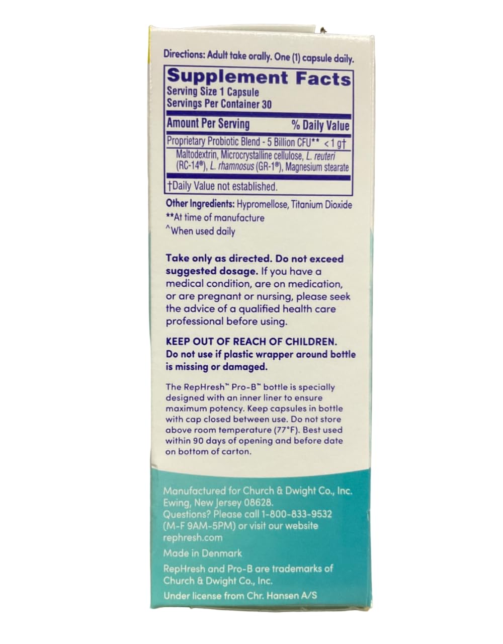 RepHresh Pro-B Probiotic Feminine Supplement FamilyValue 3Pack (30Count) My StoreAu supplements