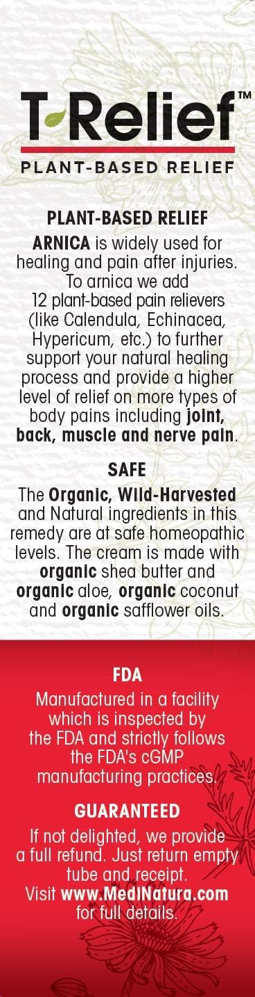 MediNatura T-Relief Extra Strength Discomfort Relief Gel-Extra-Strength Arnica Gel for Fast-Acting Relief-Supports Mobility & Body Aches-Homeopathic & Plant-Based-Paraben-Free-Non-Sticky - 2 oz MediNaturaAu supplements