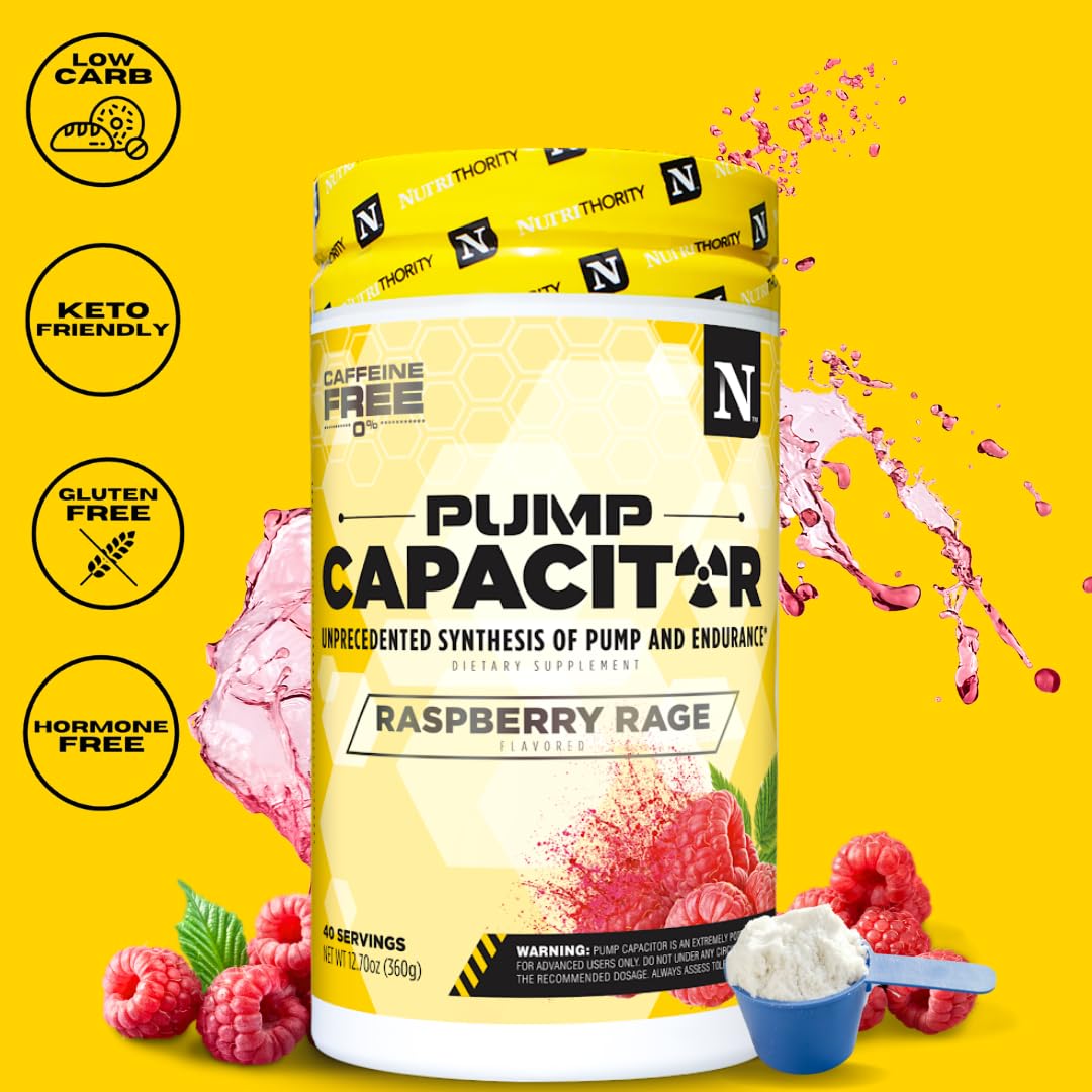 Nutrithority Pump Capacitor Non-Stimulant Sugar-Free Pre Workout for Men & Women NutrithorityUS supplements