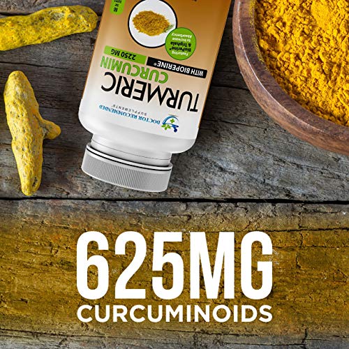 Turmeric Curcumin - 2250mg/d - 95% Curcuminoids - 180 Veggie Caps with Black DOCTOR RECOMMENDED SUPPLEMENTSUS supplements