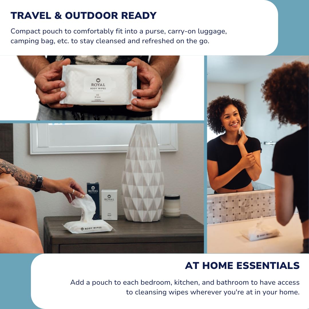 Royal Intimate Cleansing Feminine Wipes for Vaginal Hygiene, Personal Cleansing, Period Care RoyalAu supplements