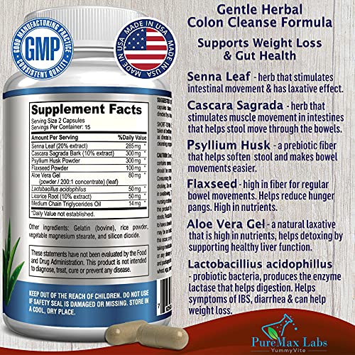YUMMYVITE 15 Day Colon Cleanse and Detox, Herbal Detox Formula, Supports Weight YUMMYVITEAu supplements