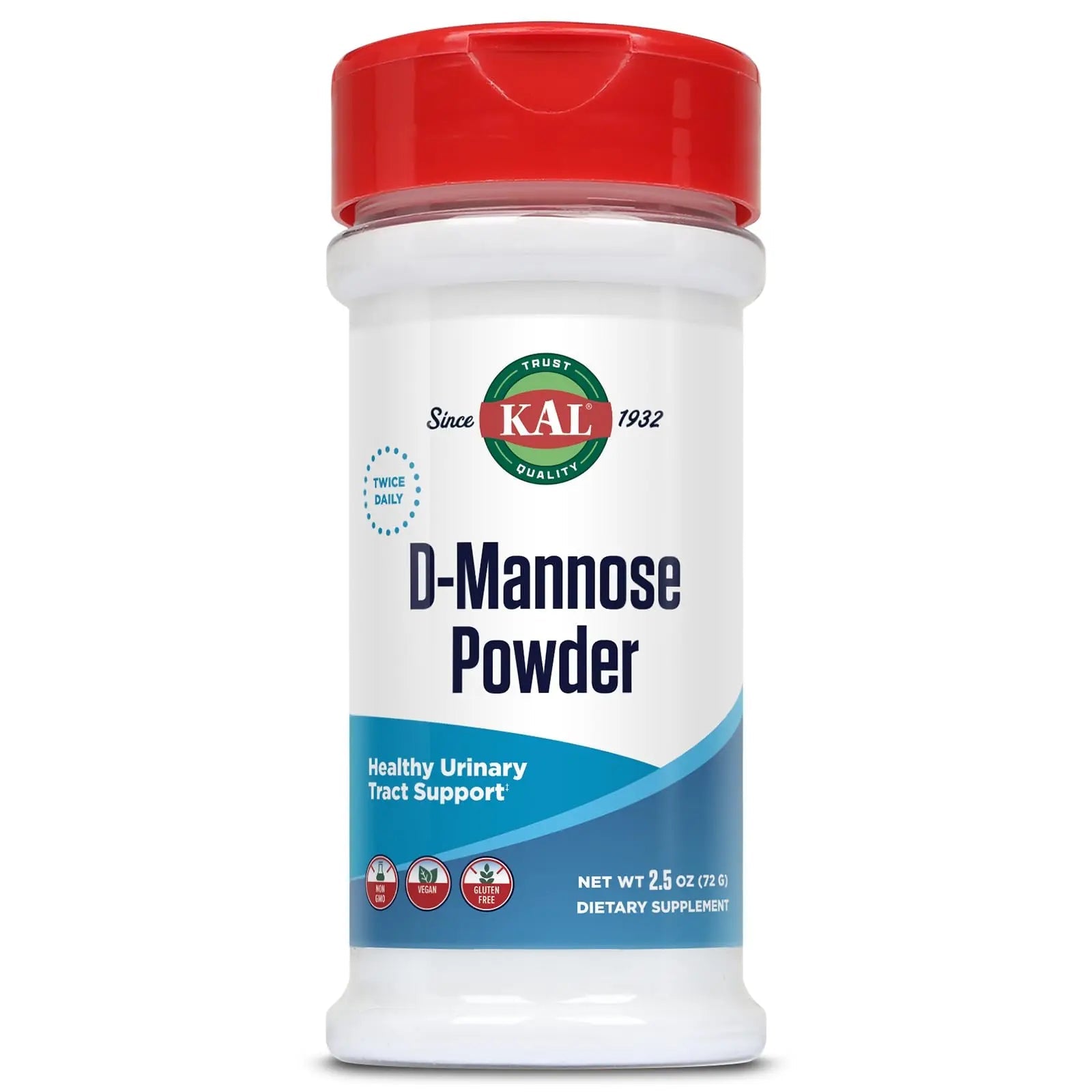KAL D Mannose Powder 1600 mg, Easy-to-Mix, Fast-Dissolving D-Mannose - Urinary Tract Health and Bladder Support - Unflavored Powder, Non-GMO, Vegan, Gluten Free, 60-Day Guarantee, 45 Servings, 2.5oz KALAu supplements