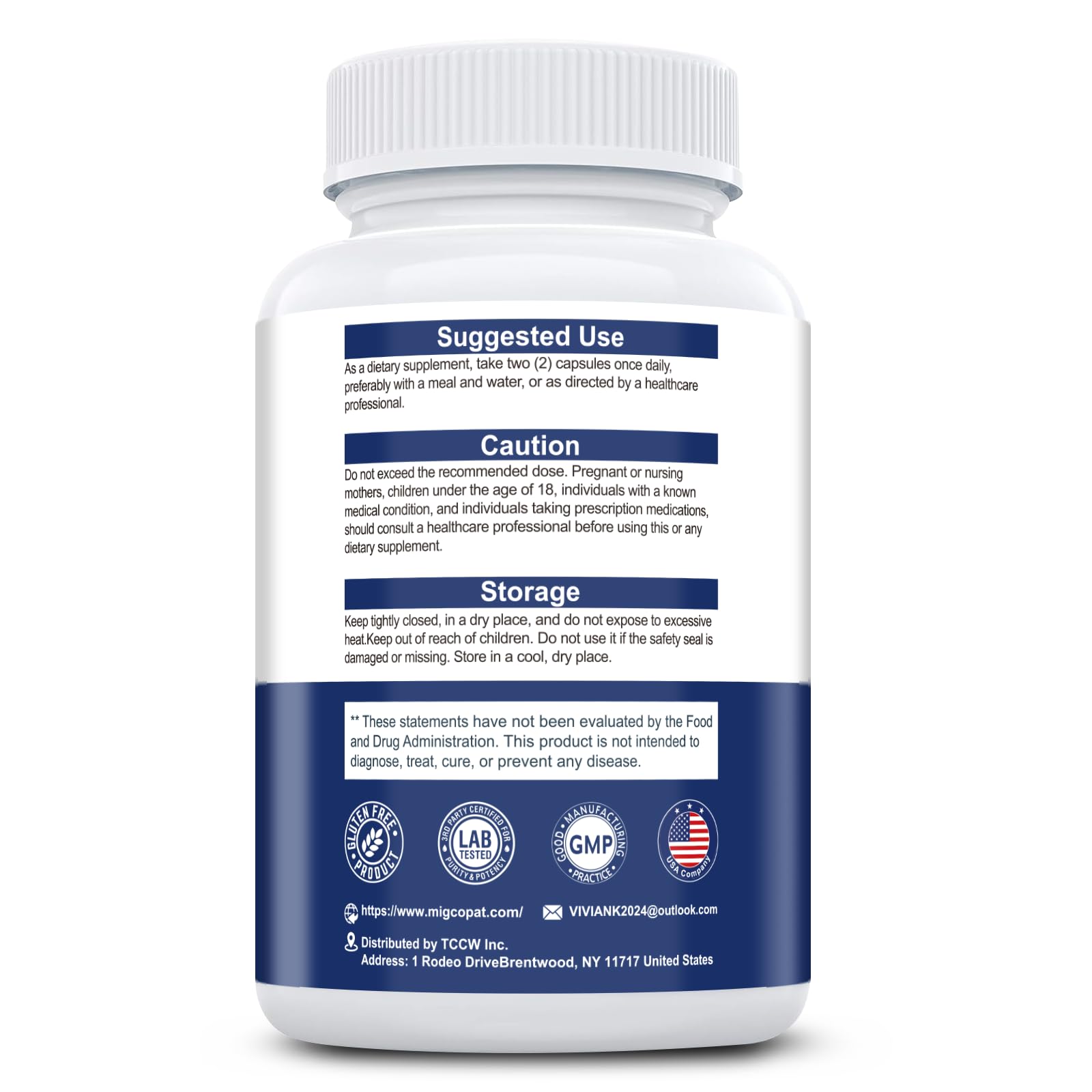 Brain Supplements for Memory & Focus - Nootropic with Bacopa Monnieri, Lion's Mane, Alpha GPC, Phosphatidylserine | Supports Mental Clarity & Cognitive Function | Vitamin B6 & B12-120 Capsules MigcopatAu supplements