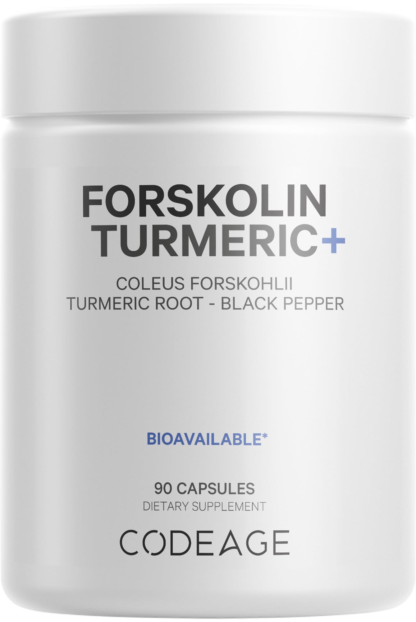 Codeage Forskolin, Pure Forskolin Coleus + Organic Turmeric Root Powder, 95% Curcumins CodeageAu supplements
