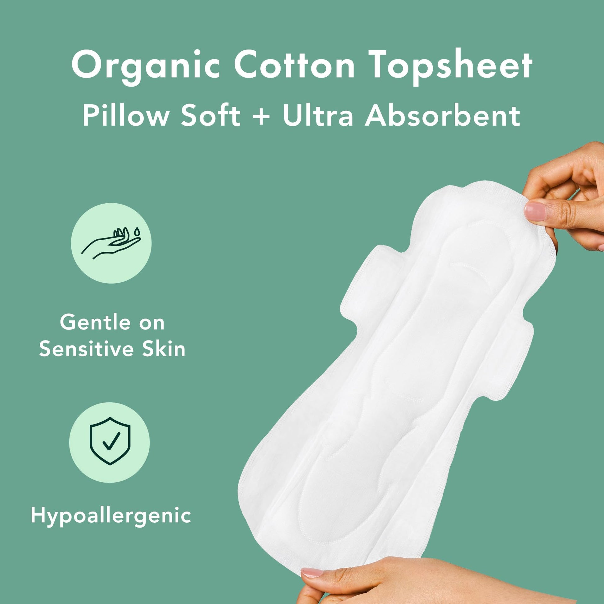 Rael Pads for Women, Organic Cotton Cover - Period Pads with Wings, Sanitary Napkins, Heavy RaelAu supplements