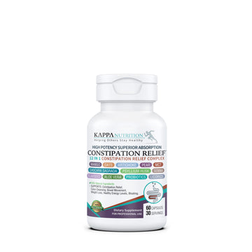KAPPA NUTRITION Constipation Relief Supplement – Gentle Colon Cleanse for Regularity & Gut Health – Non-Habit Forming Formula with Fiber, Herbs & Probiotics – Non-GMO, 60 Capsules KAPPA NUTRITIONAu supplements