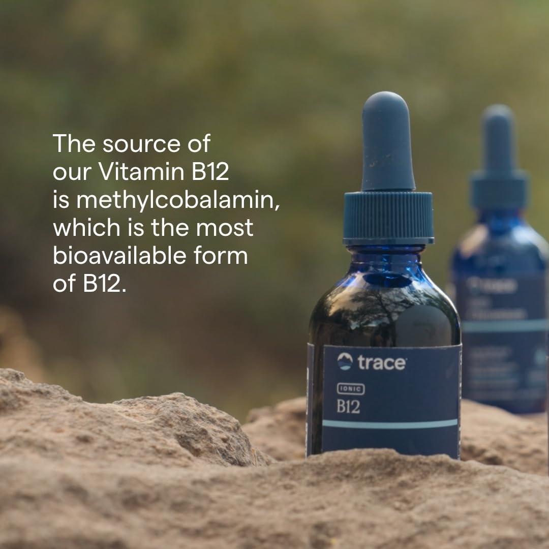 Trace Minerals Ionic B12 - Liquid Multivitamin for Hormone Balance & Healthy Nerve Function - Supports Metabolic Health - Enzyme Production - Natural Wellness Formula - 2 fl oz (59 Servings) Trace MineralsAu supplements