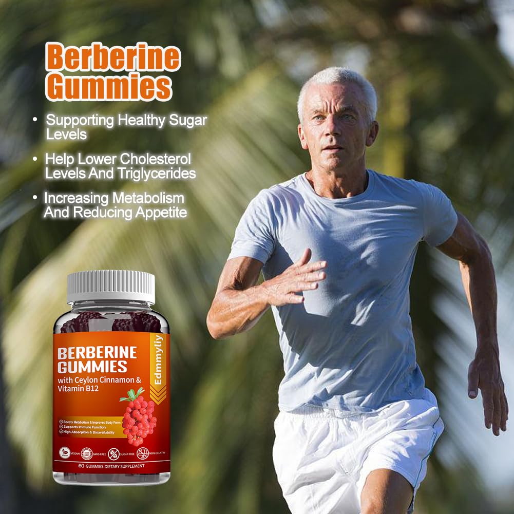 Berberine Gummies 1600mg with Ceylon Cinnamon Sugar Free High Potency Berberine EdmmyliyUS supplements