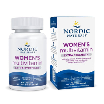 Nordic Naturals Women’s Multivitamin Extra Strength - Skin, Hair, Energy, & Bone Support - Immunity Supplement - 20 Essential Nutrients - 60 Tablets - 30 Servings Nordic NaturalsAu supplements