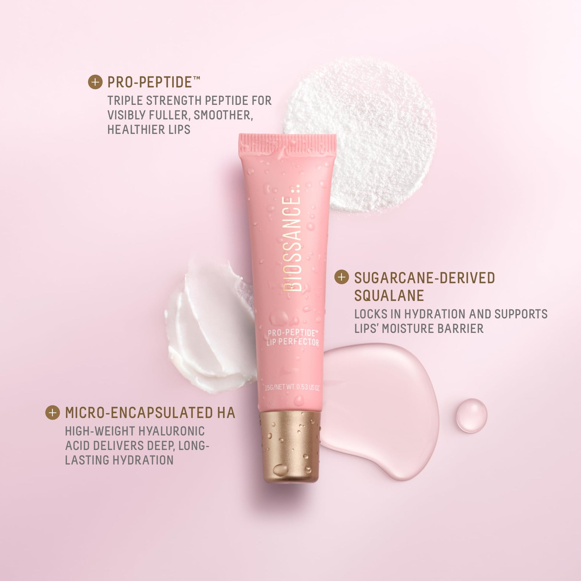 Biossance Pro-Peptide Lip Perfector – Triple-Treat Vegan Lip Balm – Deeply Hydrating with Pro-Peptides & Hyaluronic Acid – Enhances Natural Lip Color – Silky, Glossy Finish in Blush Quartz, Pink BIOSSANCEAu supplements