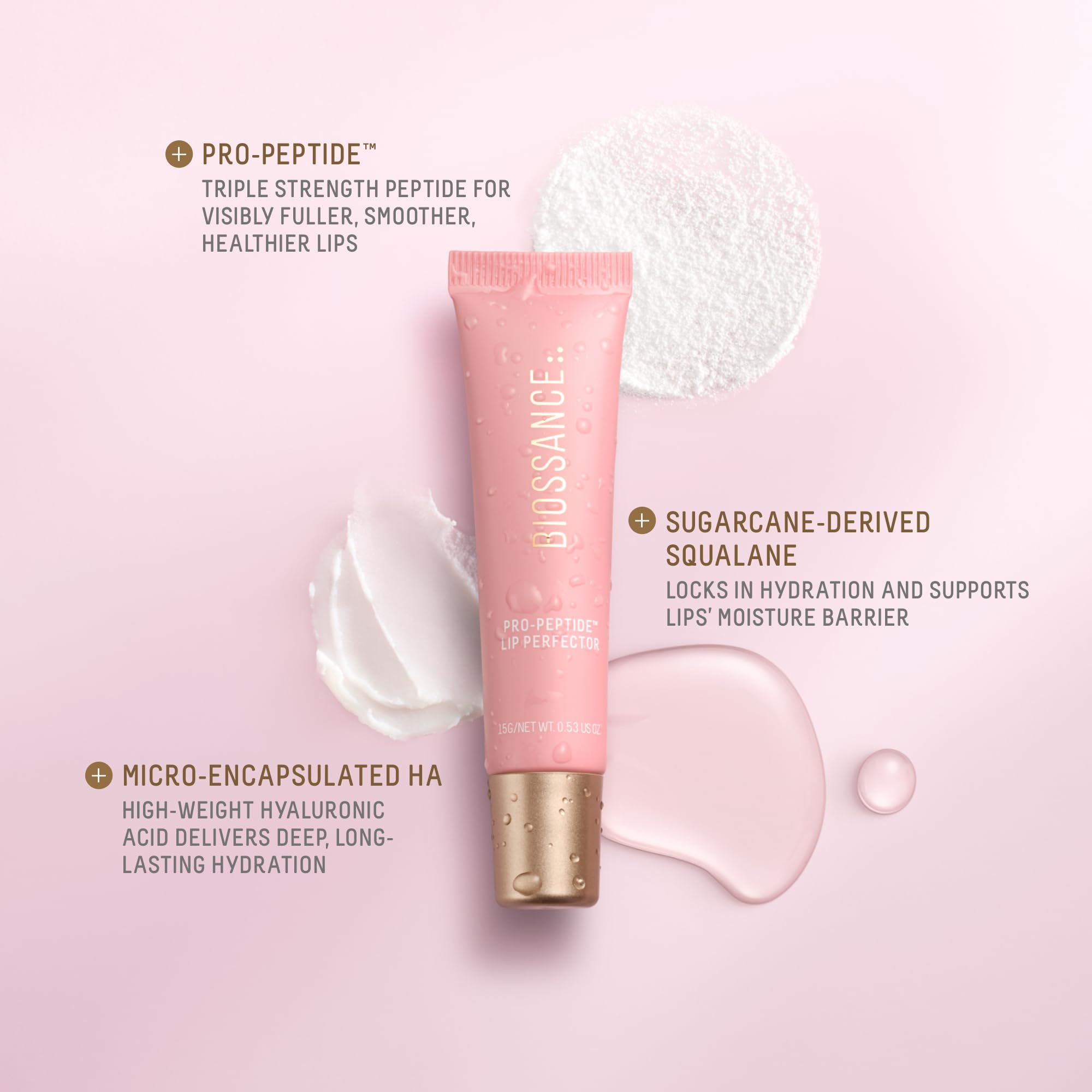 Biossance Pro-Peptide Lip Perfector – Triple-Treat Vegan Lip Balm – Deeply Hydrating with Pro-Peptides & Hyaluronic Acid – Enhances Natural Lip Color – Silky, Glossy Finish in Blush Quartz, Pink BIOSSANCEAu supplements