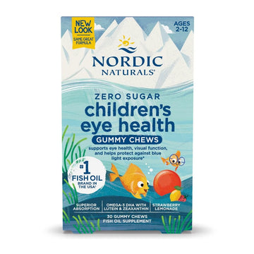 Nordic Naturals Children’s Eye Health Gummies, Strawberry Lemonade - 30 Gummies for Kids - 484 mg Total Omega-3s DHA, Lutein & Zeaxanthin - Brain Health, Antioxidant Support, Non-GMO - 30 Servings Nordic NaturalsAu supplements