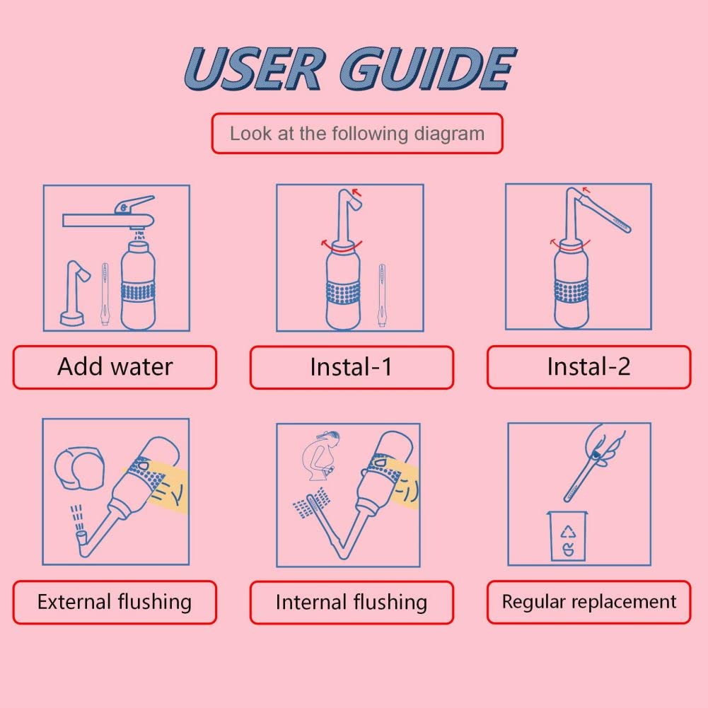 2-in-1 Douche Bottle for Women Vaginal Cleansing System + Portable Bidet Travel Bidet Bottle AQUAMASTERAu supplements
