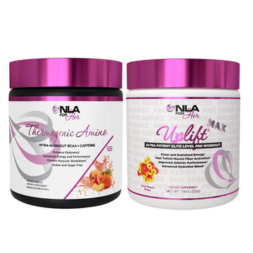NLA for Her Pre/Intra Workout Stack (Includes Her Thermogenic Amino Georgia Peach NLA for HerAu supplements
