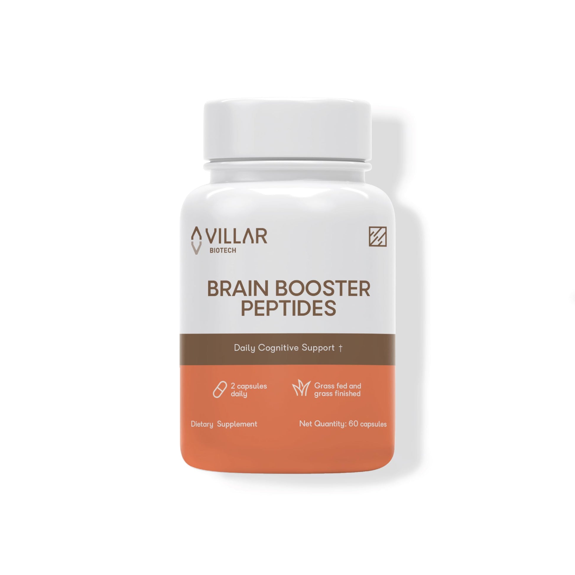 Nootropic Brain Supplement – Grass-Fed Bovine Brain Peptides for Focus, Memory & Mental Clarity – Ancestral Cognitive Support – Argentine Pasture-Raised, Non-GMO – 60 Capsules VILLAR BIOTECHAu supplements
