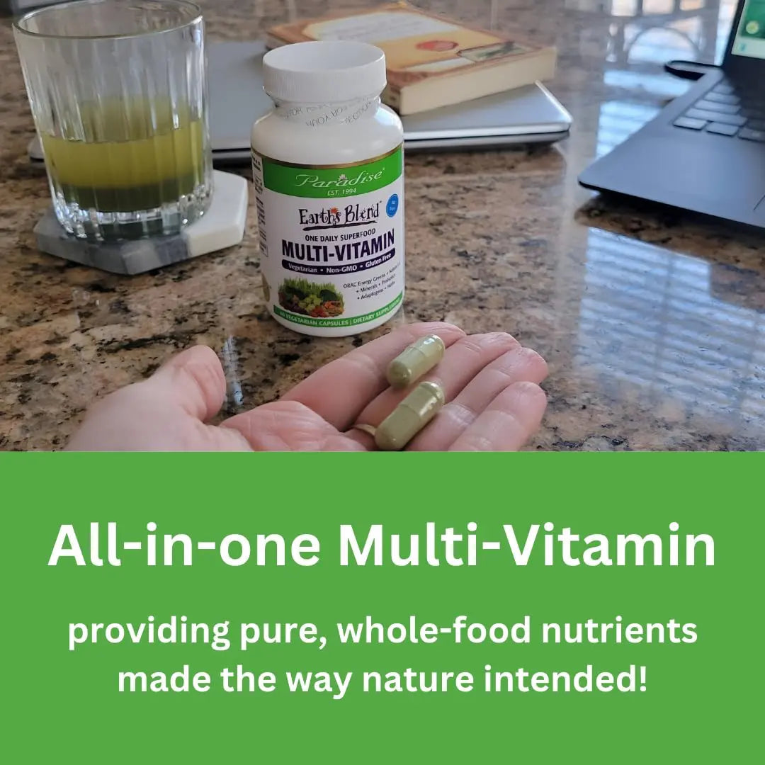Paradise Herbs Earth's Blend Women's Once Daily Multivitamin with Iron, 48 Organic Superfoods, Probiotics, Antioxidants Paradise HerbsAu supplements