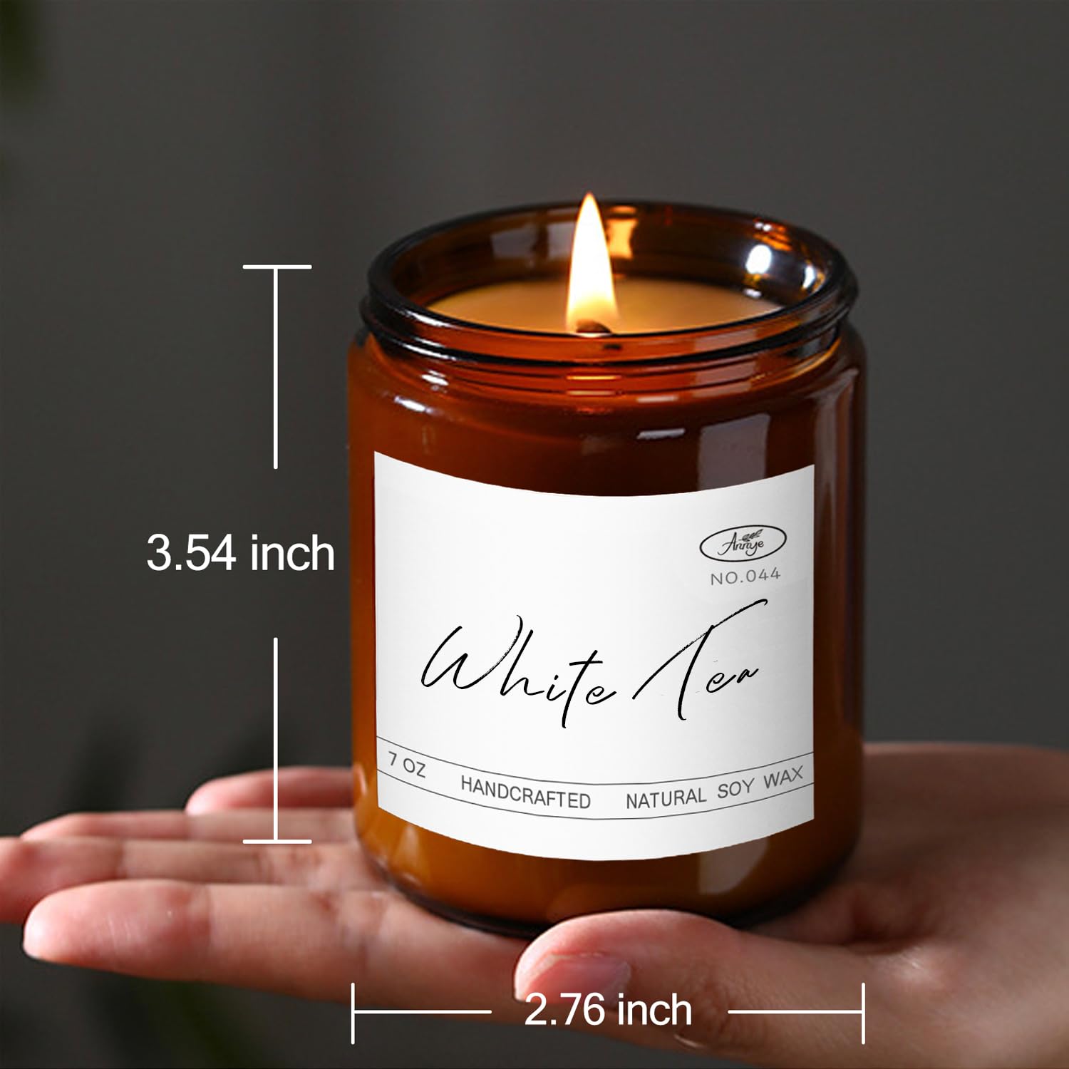 Annye White Tea Scented Candles, Organic Soy Candle for Home Scented, Hand-Poured Jar Candle AnnyeAu supplements