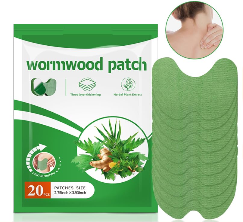 NiTa HyHy Wormwood Knee Pain Patches,Herbal Knee Patches for Pain Relief Extra Strength,Sciatica Pain Relief,for Knee, Back, Neck, Shoulder,20 Count NiTa HyHyAu supplements