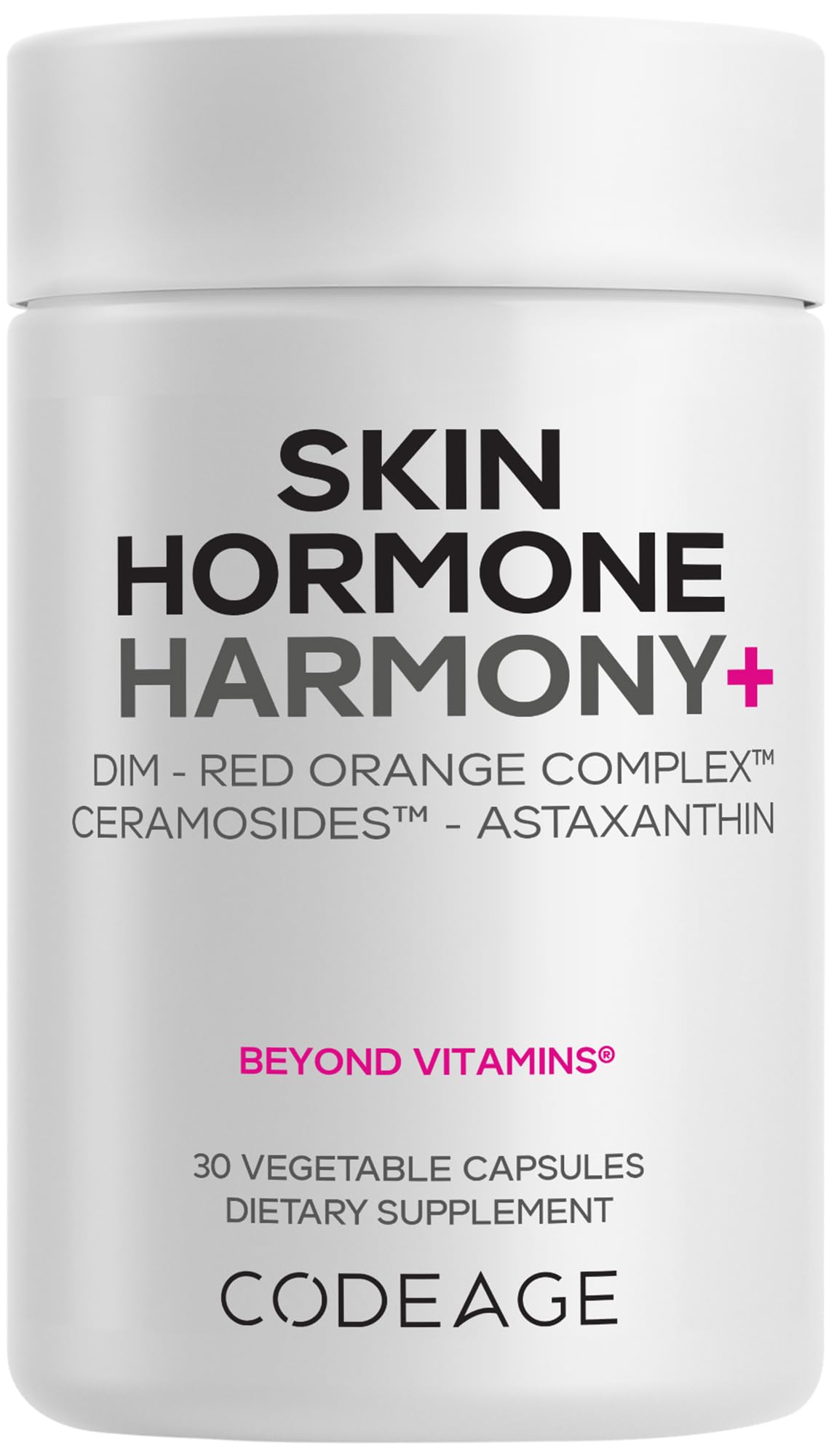 Codeage Skin Hormone Harmony+ Supplement – Skin Hair Support with Ceramosides, Red Orange Complex, Diindolylmethane, Astaxanthin, Vitamin C Ascorbic Acid, Liposomal Delivery – Non-GMO – 30 Capsules CodeageAu supplements