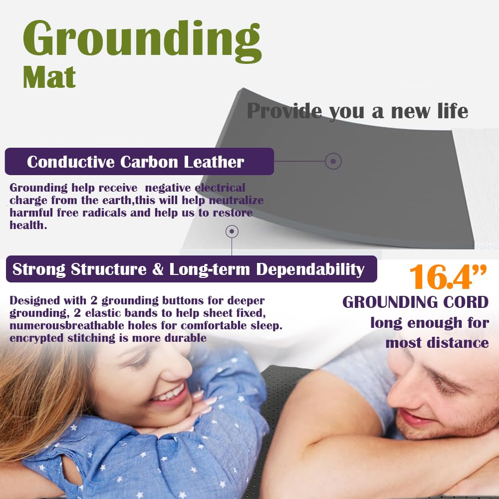 Grounding Mat for Sleeping, Grounding Sheet forBed, Earth Mat Connected for Pain Relief FOPPONAu supplements