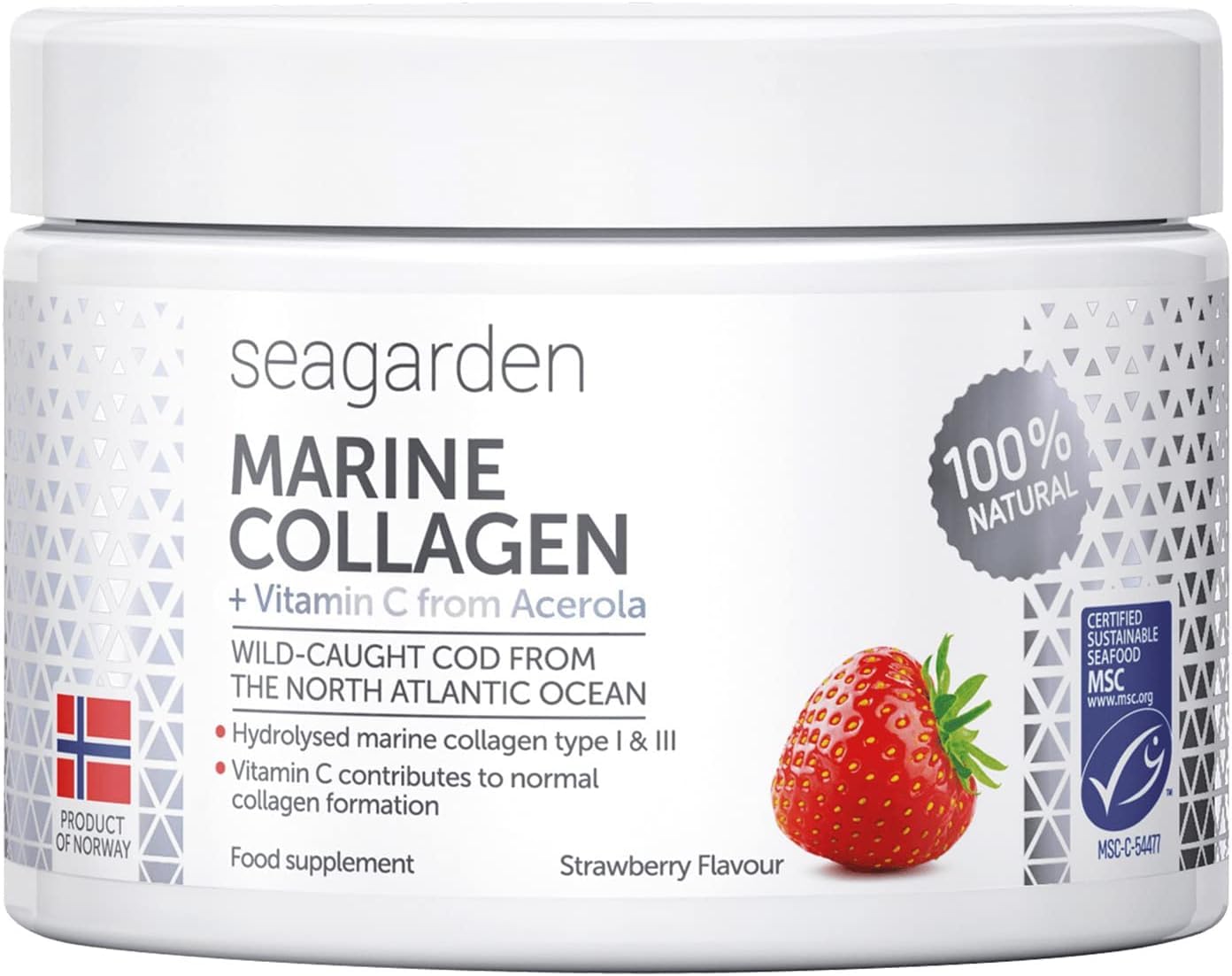 Seagarden Marine Collagen Powder + Vitamin C | Collagen Peptides Powder (Type I & III) SEAGARDENUS supplements
