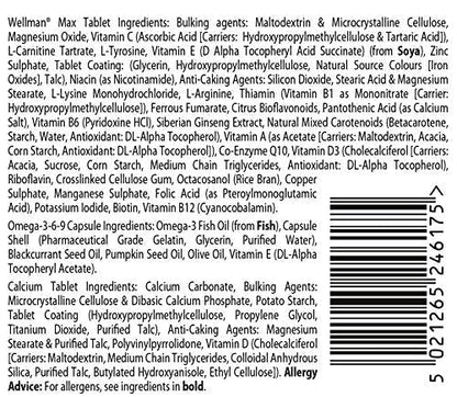 Vitabiotics Wellman Max - 84 Tablets/Capsules VitabioticsUS supplements