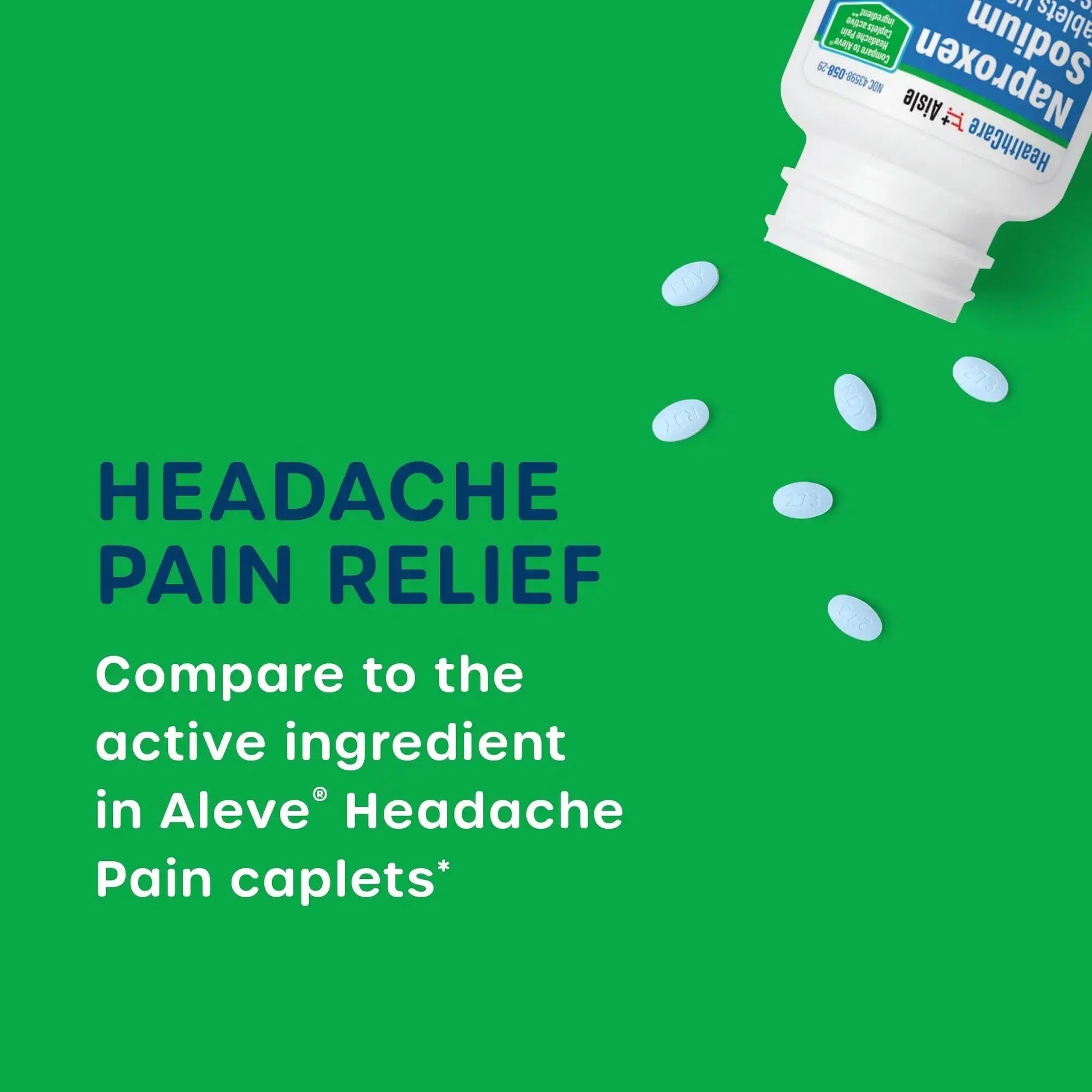 HealthCareAisle Naproxen Sodium, 220 mg - 225 caplets - Headache Pain Reliever, Up to 12 Hours of Relief HealthCareAisleAu supplements