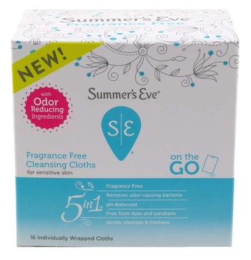 Summer’s Eve Fragrance Free Gentle Daily Feminine Wipes, Removes Odor, pH balanced, 16 Count, (Pack of 3) Summer's EveAu supplements