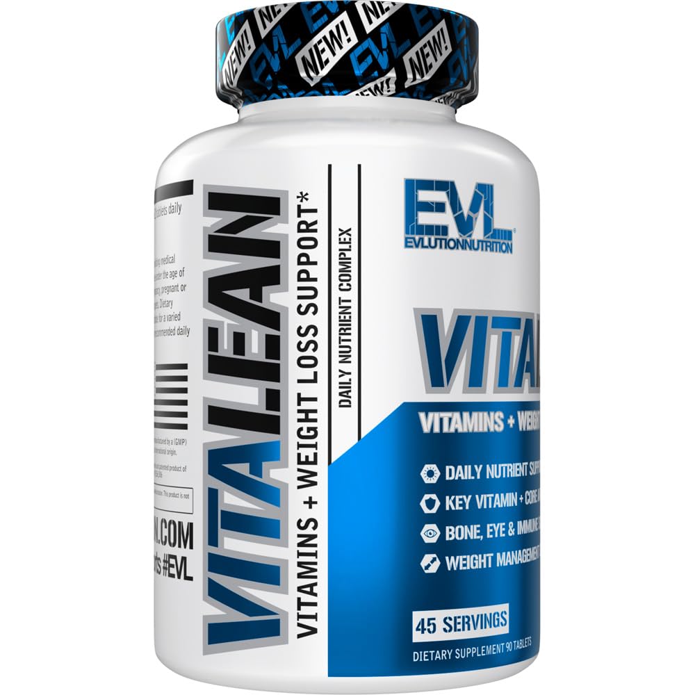 Evlution Nutrition VitaLean - Vitamins + Weight Loss Support - Key Vitamin + Core Antioxidant Support - Daily Nutrient & Weight Management Support - Bone, Eye & Immune Support - 45 Servings EvlutionAu supplements