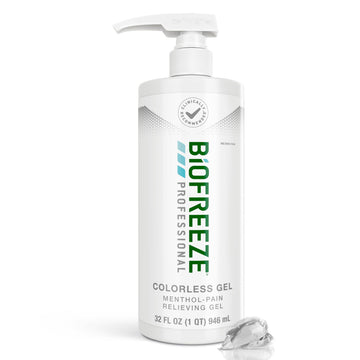Biofreeze Professional Gel Pain Relief for Knee, Neck, Hip, Joint, Shoulder, & Simple Backache, Arthritis Pain Reliever, Sore Muscle Relief, Colorless Menthol Gel 32 Fl Oz BiofreezeAu supplements