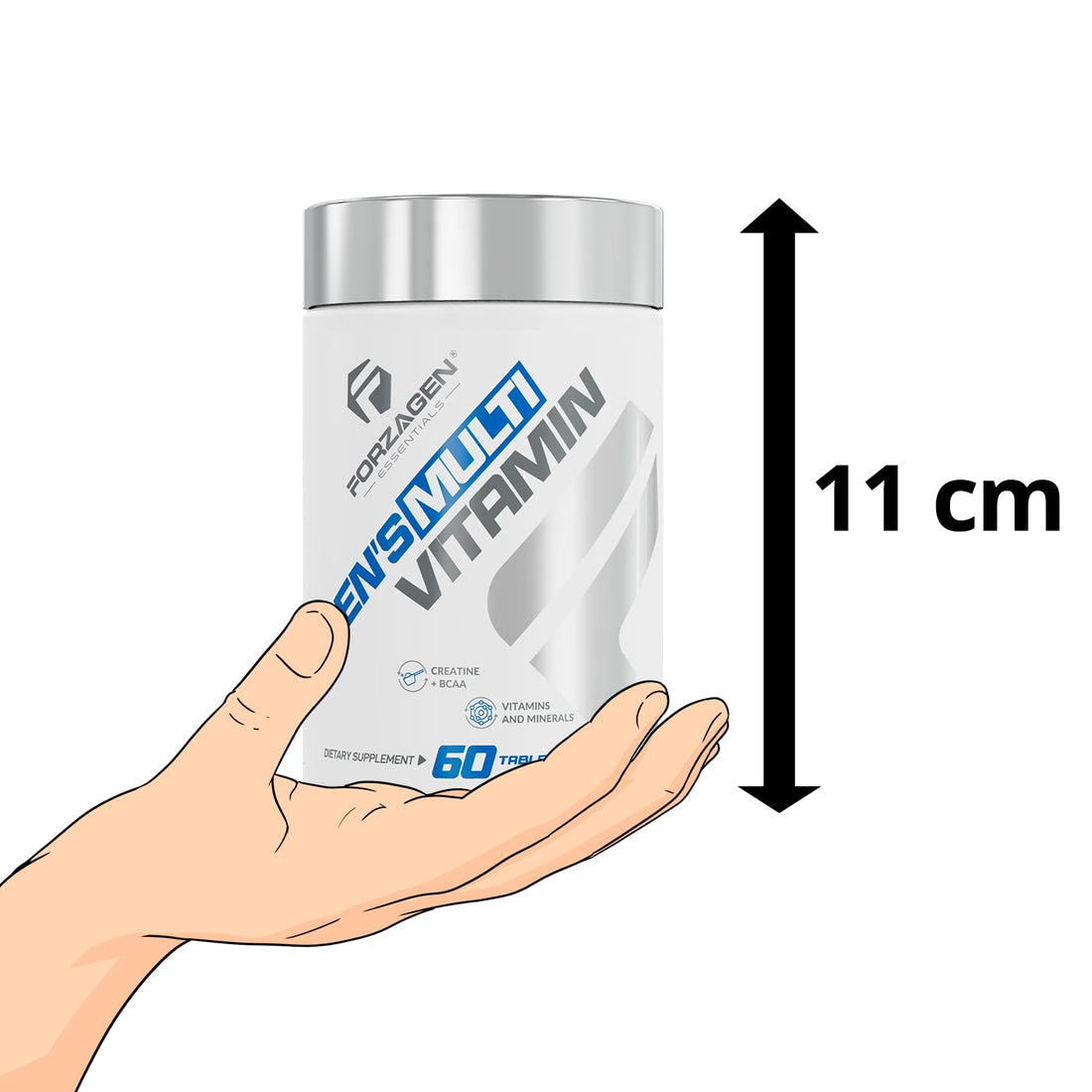 Forzagen Essentials Men's Multivitamin with Creatine and BCAA, Complete Vitamin and Mineral Complex, 60 Tablets ForzagenAu supplements