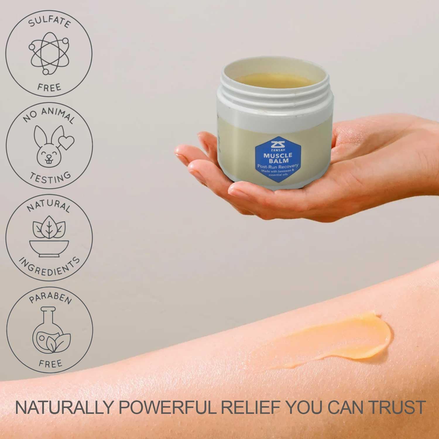 Zensah Recovery Muscle Balm - Relief Cream for Athletes, Rub for Tendonitis, Ankle Sprain, Lower Back, Knee, Shoulder, Neck, Foot, Shin Splints and Cramps ZensahAu supplements