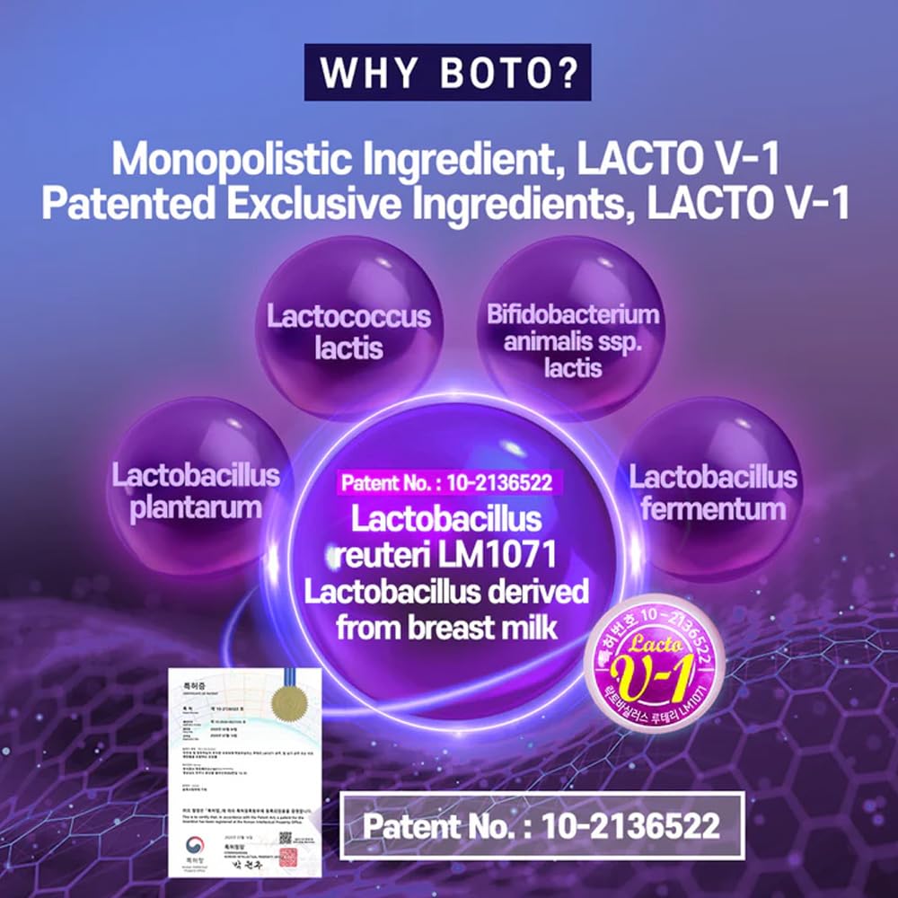 ZIOSTAND BOTO Korean Care it Probiotics Natural Prebiotics Proline Breast Milk Lactobacillus, Colon Cleanse, Immunity Support - 1 Month (30 of Pack, PostBiotics) ZIOSTANDAu supplements