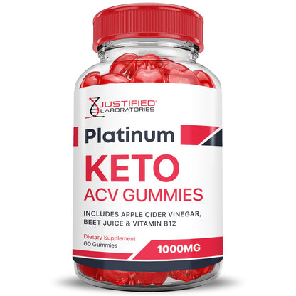 (2 Pack) Platinum Keto ACV Gummies Advanced Formula 1000MG Platinum Keto Gummies Justified LaboratoriesUS supplements