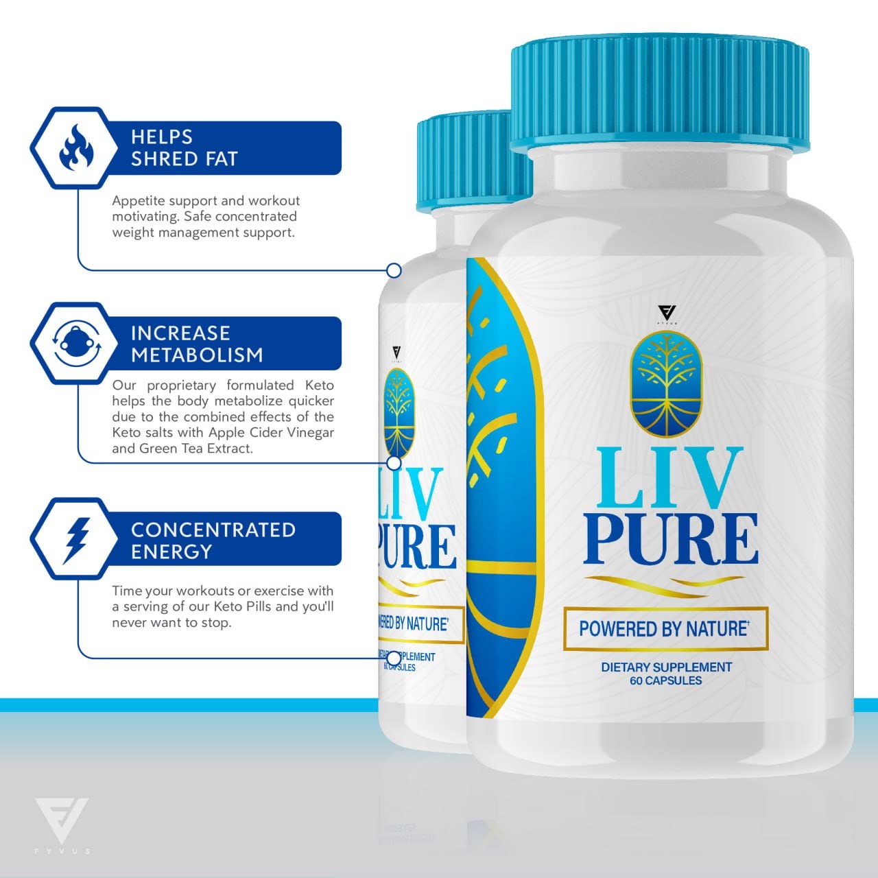 (3 Pack) Liv Pure Pills, Livpure Liver Detox Cleanse Management Capsules Advanced Formula Supplement FyvusUS supplements