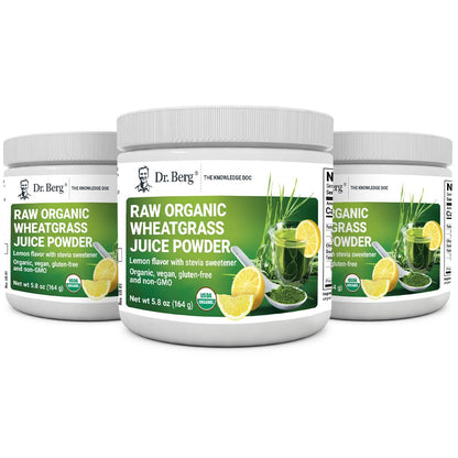 Dr. Berg's Raw Wheatgrass Juice Powder (60 Servings) - USDA Certified Organic Dr. Berg NutritionalsUS supplements