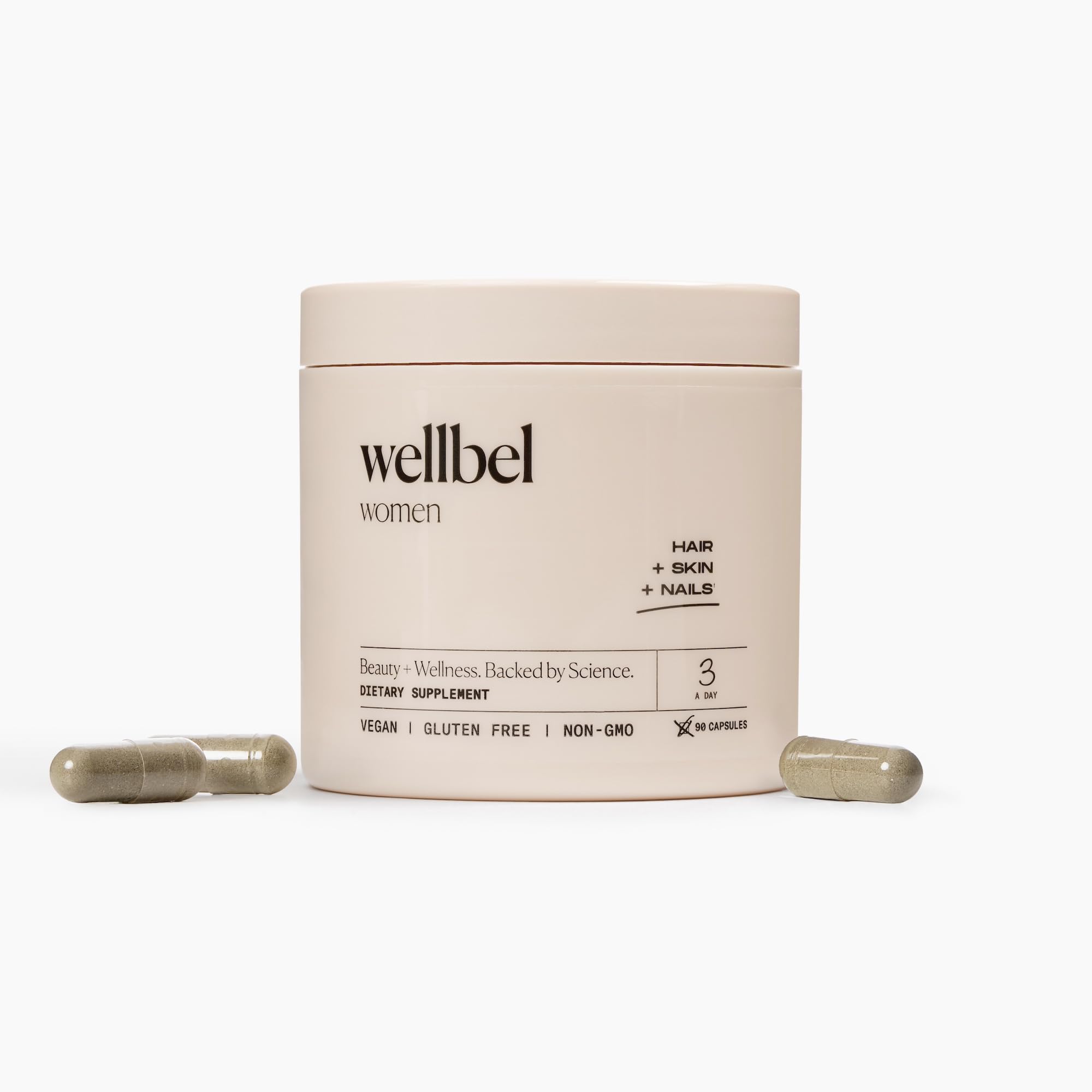 WELLBEL Women Clean Supplement for Hair, Skin, and Nails, Vegan, Gluten Free and Non GMO 90 Count WELLBELAu supplements