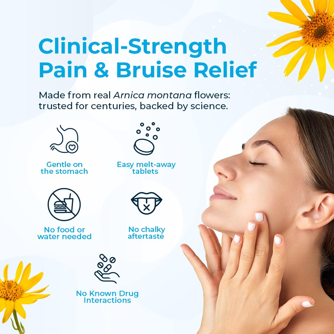 VitaMedica Arnica Montana 30X Homeopathic Tablets for Bruising Pain and Swelling | Plant Based Formula | Recommended by Plastic Surgeons | Natural Recovery Surgery Or Injury | 3 Pack | 150 Servings VitaMedicaAu supplements
