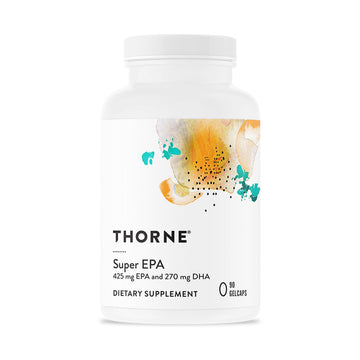 THORNE - Super EPA - Omega-3 Fatty Acids EPA 425mg & DHA 270mg Supplement - Support Brain, Cardiovascular, Joints & Skin* - Gluten, Dairy & Soy-Free - 90 Gelcaps THORNEAu supplements
