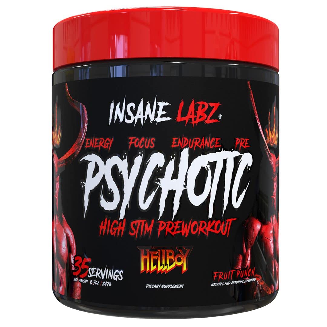 Insane Labz Psychotic, High Stimulant Pre Workout Powder, Extreme Lasting Energy Insane LabzAu supplements