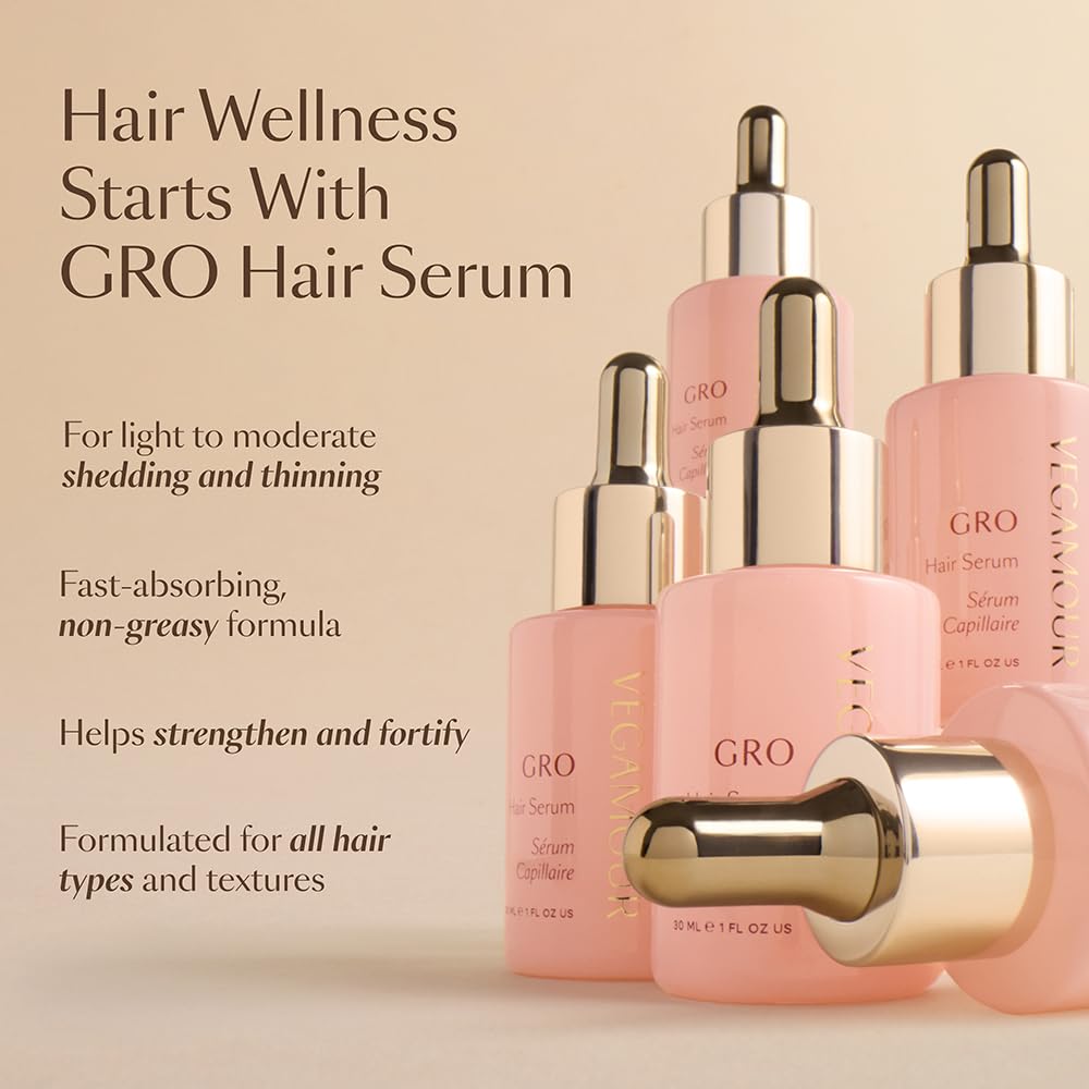 Vegamour GRO Essentials Kit Includes GRO Revitalizing Shampoo & Conditioner and GRO Hair Serum for Thinning Hair VEGAMOURAu supplements