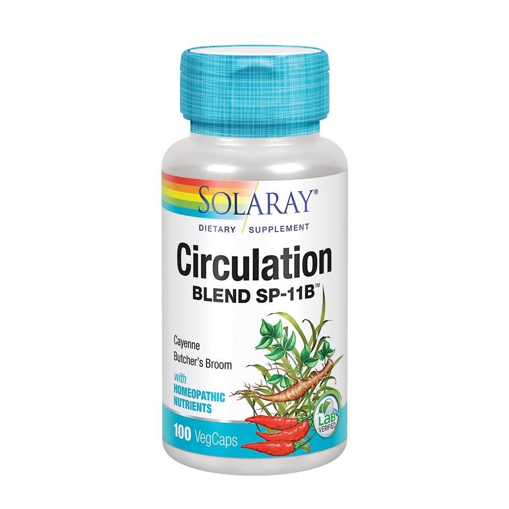 SOLARAY Circulation Blend SP-11B | Herbs & Cell Salt for Healthy Circulatory System Support | 50 Servings | 100 VegCaps SOLARAYAu supplements