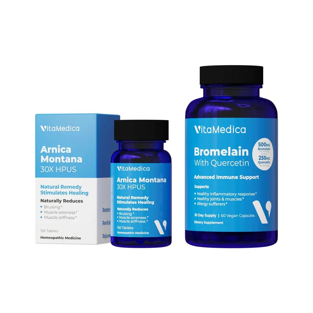 VitaMedica | Arnica Montana 30X and Bromelain with Quercetin Bundle | Arnica Montana | Bromelain | Quercetin | Recovery Bundle | Plant Based | Made in USA VitaMedicaAu supplements