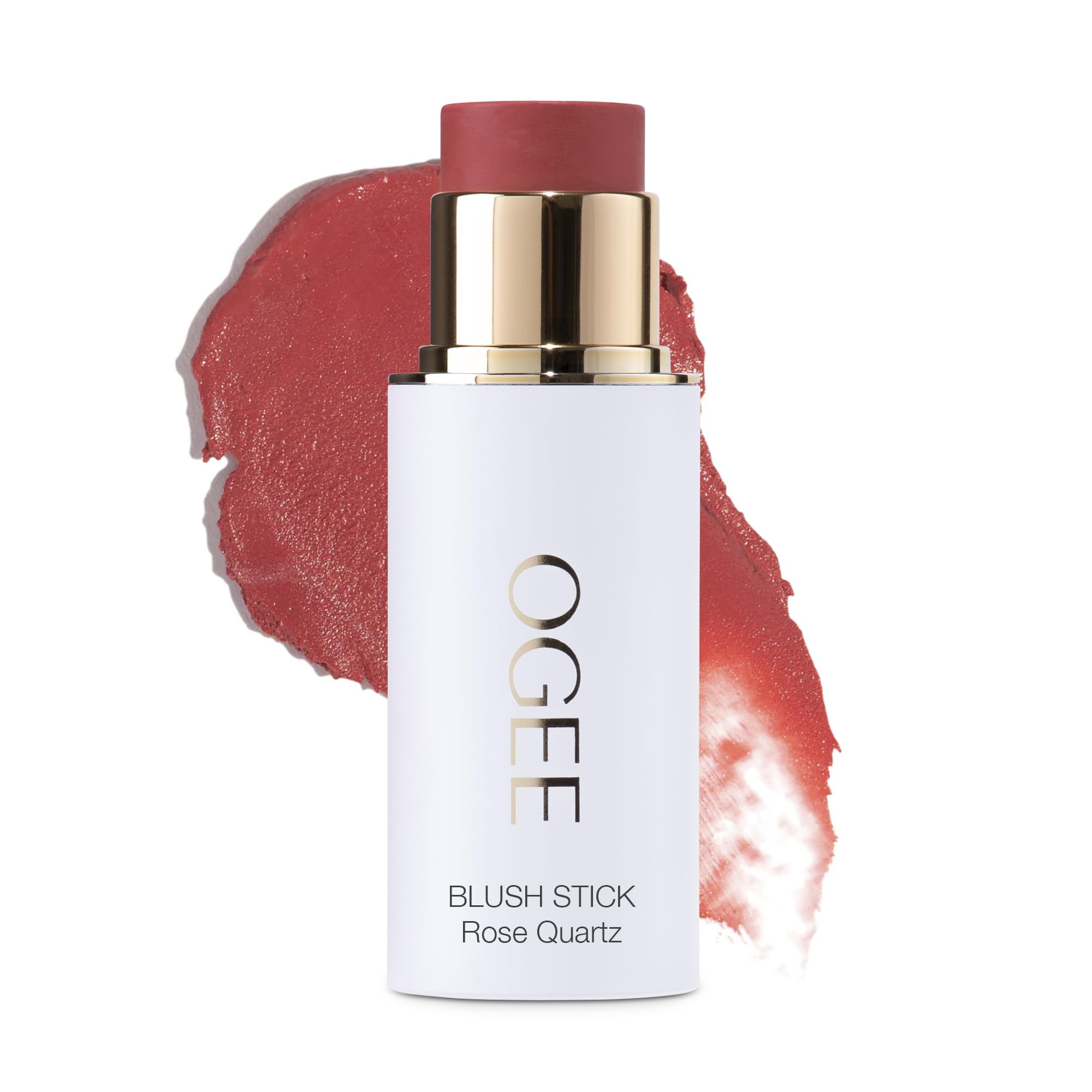 Ogee Sculpted Face Stick (ROSE QUARTZ - ROSE BLUSH) Certified Organic Blush Stick - Multi-Use Cream Blush Stick for Cheeks, Lips & Face OgeeAu supplements