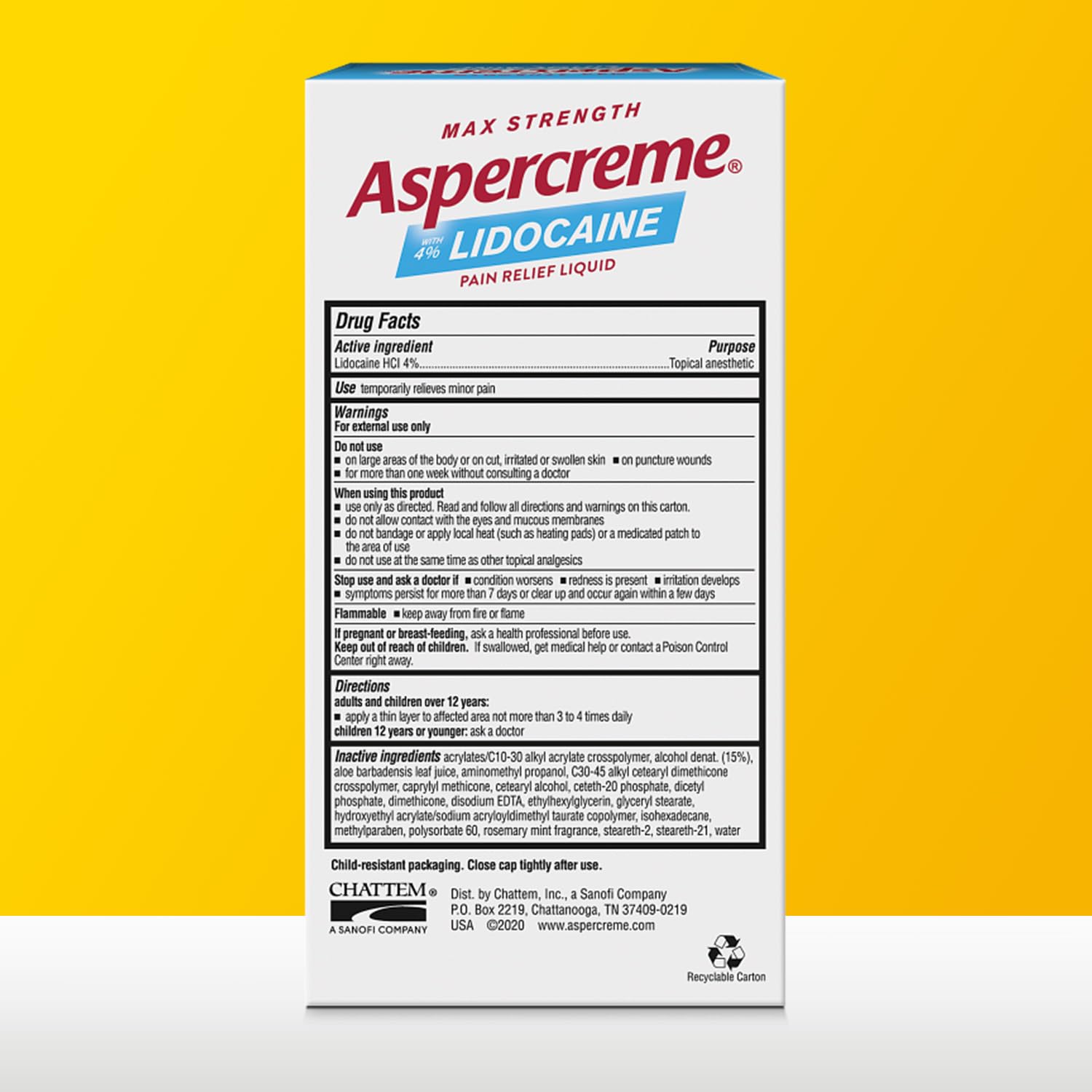 Aspercreme Essential Oils Lidocaine Pain Relief with No-Mess Roll-On Applicator, Max-Strength Lidocaine Numbs Away Nerve Pain, Moisturizing Aloe Hydrates Skin, Rosemary & Mint, 2.5 Oz. AspercremeAu supplements