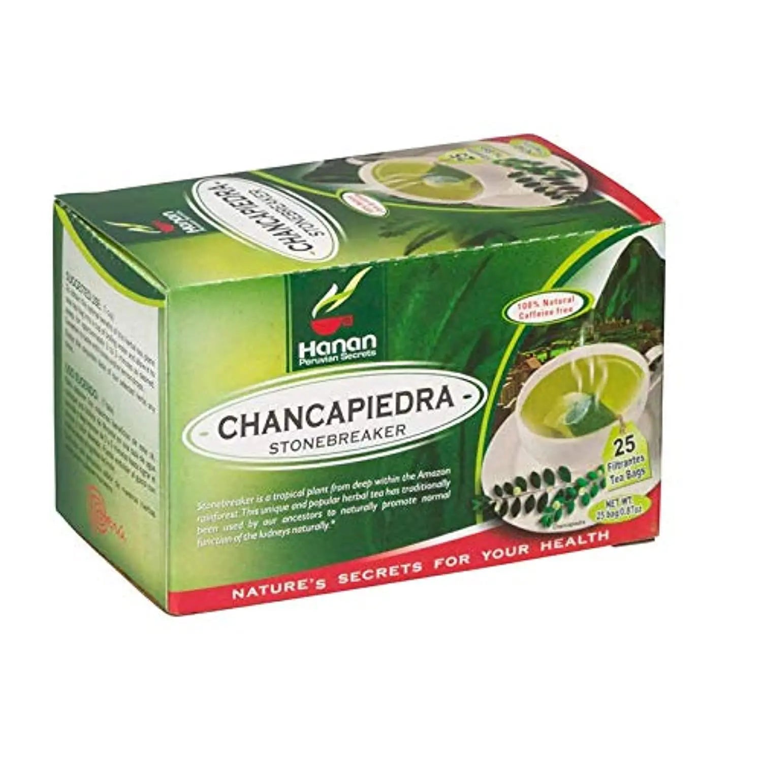 Stone Breaker Chanca Piedra Herbal Tea - 100% Naural from Peru ( 25 Tea Bags ) Natural Kidney Cleanse & Gallbladder Stones Support– Detoxify Urinary Tract, Flush Impurities, Clear Urinary System WugunyAu supplements