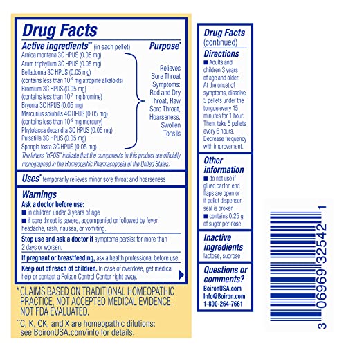 Boiron ThroatCalm On The Go for Pain Relief from Red, Dry, Scratchy, Sore Throats and Hoarseness BoironAu supplements