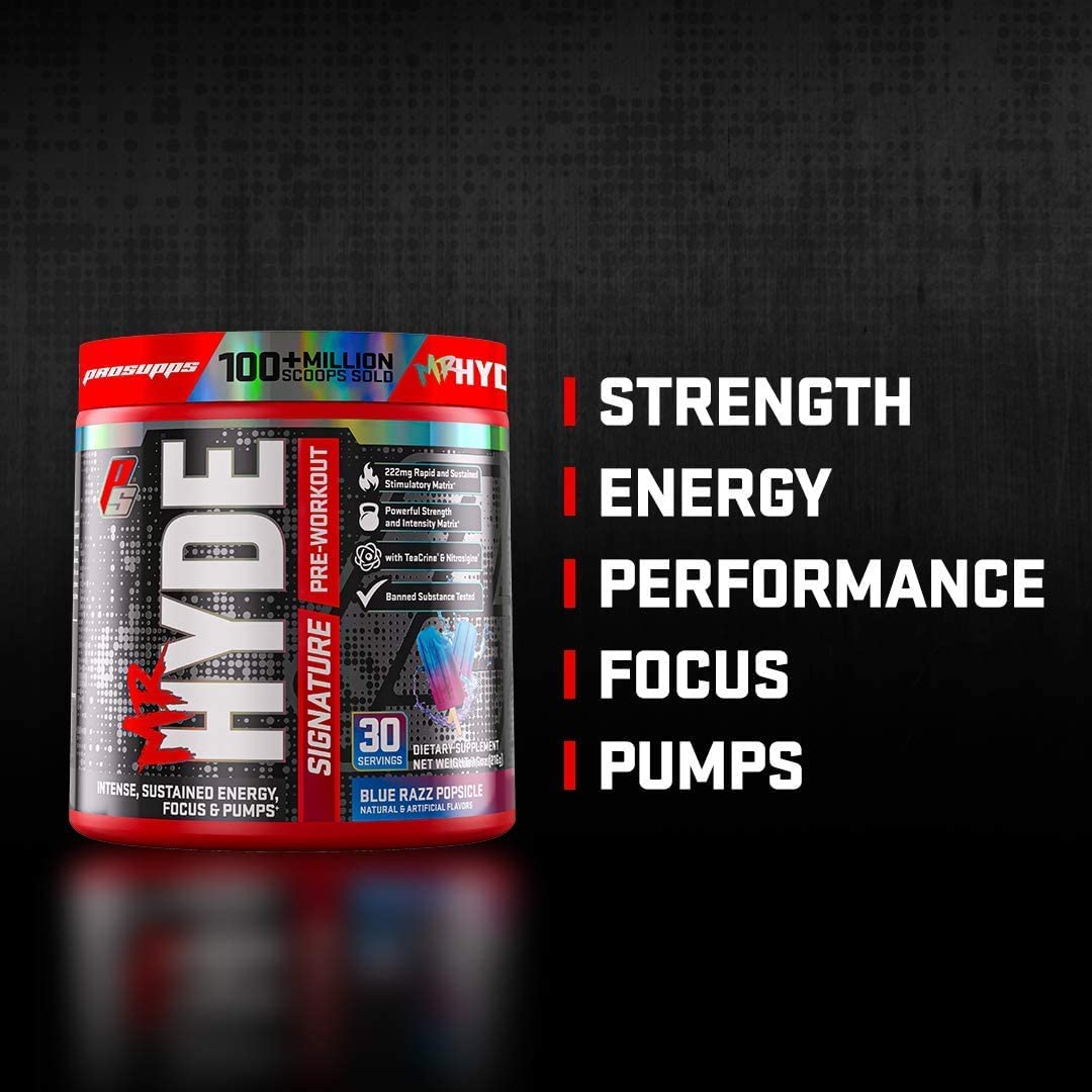 PROSUPPS Mr. Hyde Signature Blue Razz and Hyde Max Pump Blue Razz Bundle PROSUPPSUS supplements